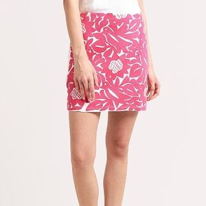 J Marie Womens Marina Pink Floral Embroidered Mini Skirt Stretch Cotton size XS